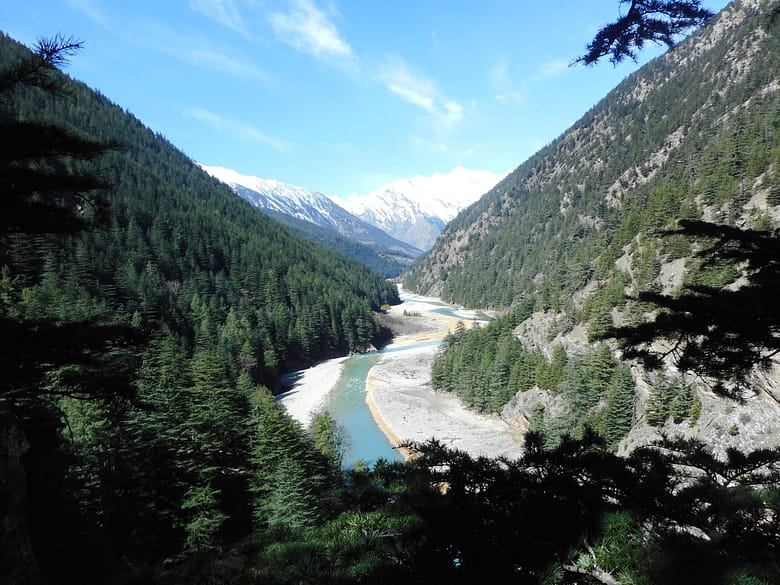 Harshil Valley view - Winter Char Dham temples in Uttarakhand